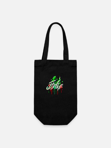 Style italien - Sac à bouteille - noir