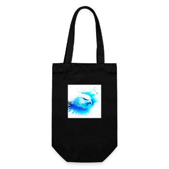 White Animal Adler - Geschenkbeutel für Flaschen - Schwarz - Vorne