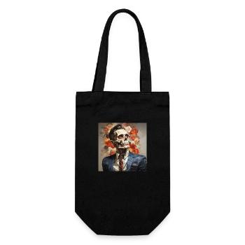 rough paintig of a low poly human paint - Gift Bag for Bottles - black - Front