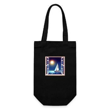 voile, voile, voile, voilier, voilier - Sac à bouteille - noir - Devant