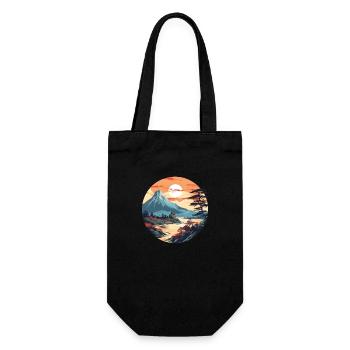 over the Japanese Mountains - Gift Bag for Bottles - black - Front