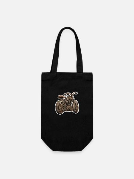 Moto / Cyclomoteur / Steampunk / Vélo / Machine - Sac à bouteille - noir