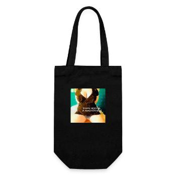Every body is a masterpiece - Gift Bag for Bottles - black - Front