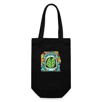 Bokchoi astronaut in space plant based - Gift Bag for Bottles - black - Front
