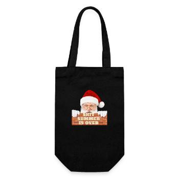 Shit, Summer is over - Gift Bag for Bottles - black - Front