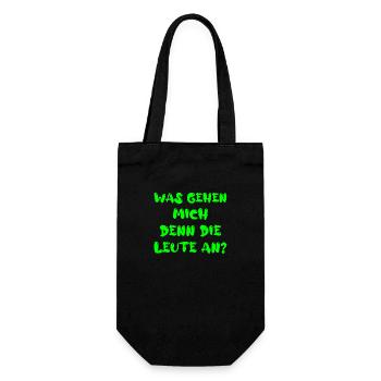 Was gehen mich denn die Leute an? - Geschenkbeutel für Flaschen - Schwarz - Vorne