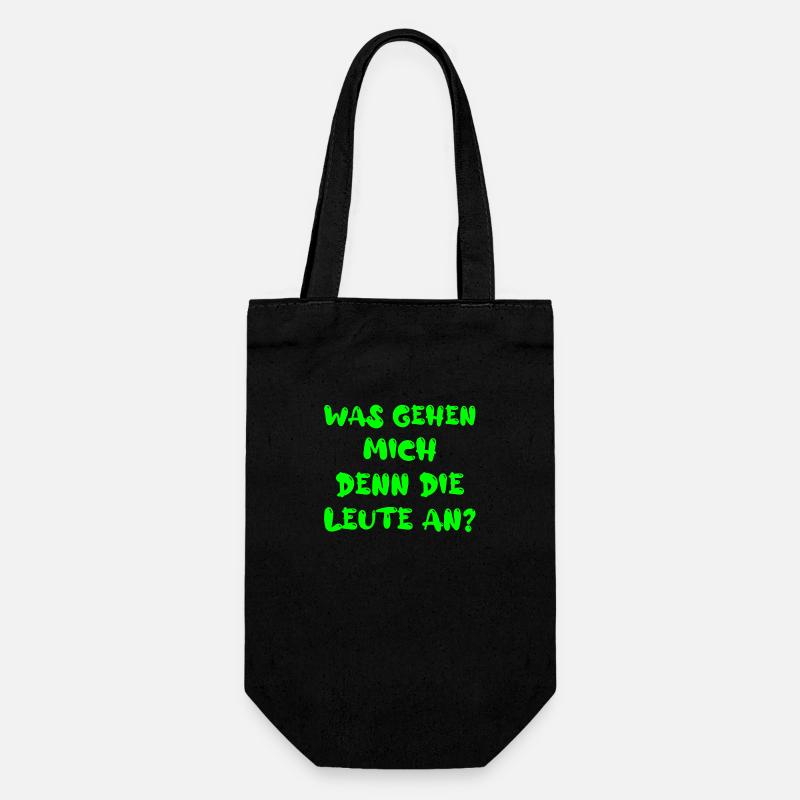 Was gehen mich denn die Leute an? - Geschenkbeutel für Flaschen - Schwarz