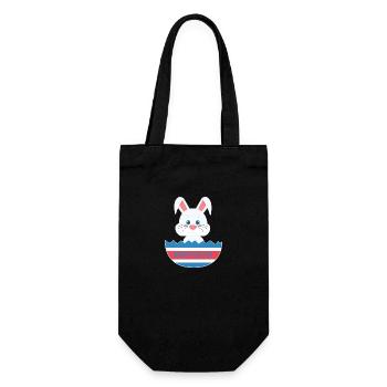 A cute easter egg bunny - Gift Bag for Bottles - black - Front