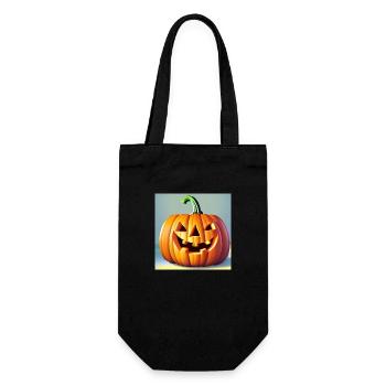 Happy Halloween Kürbis Gesicht gruselig lustig gruselig - Geschenkbeutel für Flaschen - Schwarz - Vorne