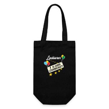 Lackierer Jubiläum 10 Jahre Lackiererei 10th Jubi - Geschenkbeutel für Flaschen - Schwarz - Vorne