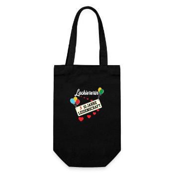 Lackiererin Jubiläum 10 Jahre Lackiererei 10 Jubi - Geschenkbeutel für Flaschen - Schwarz - Vorne