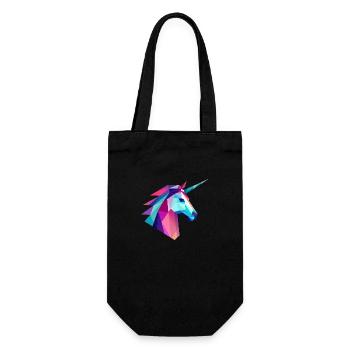 Unicorn Low Poly Logo Design - Gift Bag for Bottles - black - Front