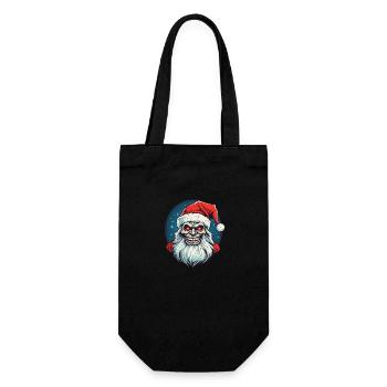 Conception du logo Ugly Zombie Christmas Santa Clause - Sac à bouteille - noir - Devant
