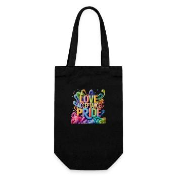 Love, Acceptance, Pride - LGBTQ - Gift Bag for Bottles - black - Front