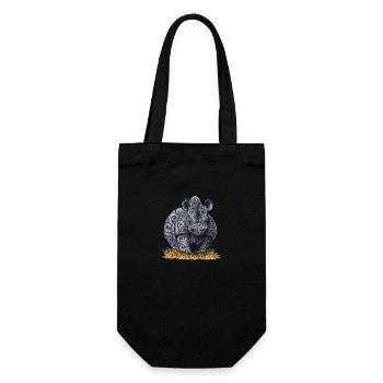 Swirly Horn of Thunder - Gift Bag for Bottles - black - Front