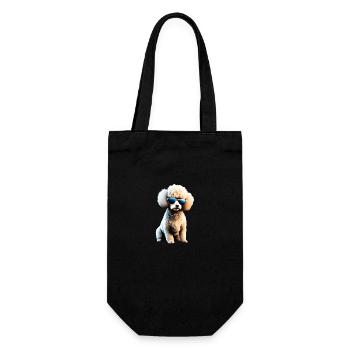 Caniche Dog Propriétaire Chien Love Poodle Puppy Puppy Puppy - Sac à bouteille - noir - Devant