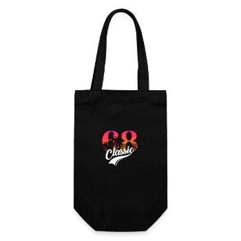 Jahrgang 1968-68. Geburtstag - Geschenkbeutel für Flaschen - Schwarz - Vorne