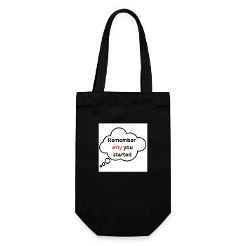 Remember why you started - Gift Bag for Bottles - black - Front