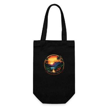 Wilderness Adventure amidst Tropical Forest - Gift Bag for Bottles - black - Front