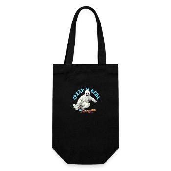 Funny Skateboarding Ghost with Halloween Pun - Gift Bag for Bottles - black - Front