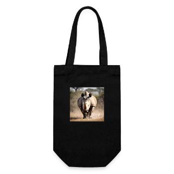 Stay Fearless - Rhino Design - Gift Bag for Bottles - black - Front