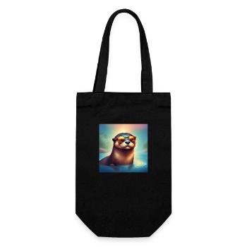 Sunny Otter - Gift Bag for Bottles - black - Front
