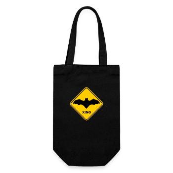 Warnschild "Wildwechsel Fledermäuse / Bats Xing" - Geschenkbeutel für Flaschen - Schwarz - Vorne