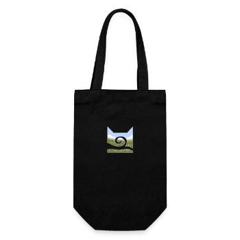 Windclan Warrior Cats Firestar Feuerstern - Geschenkbeutel für Flaschen - Schwarz - Vorne
