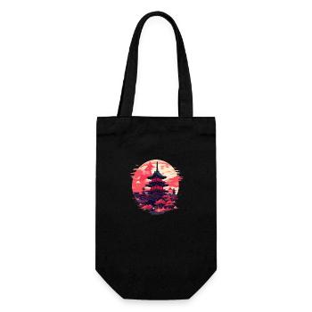 Enchanted in the Dark: Japan City - Gift Bag for Bottles - black - Front