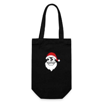 Laughing Santa - Gift Bag for Bottles - black - Front