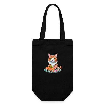 Sushi Cat - Gift Bag for Bottles - black - Front