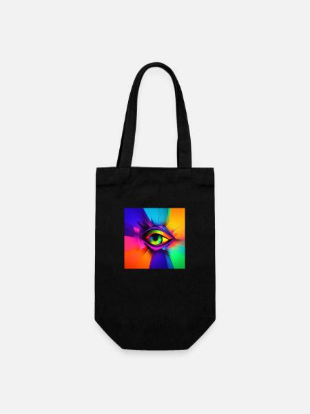 Eye Abstract - Gift Bag for Bottles - black