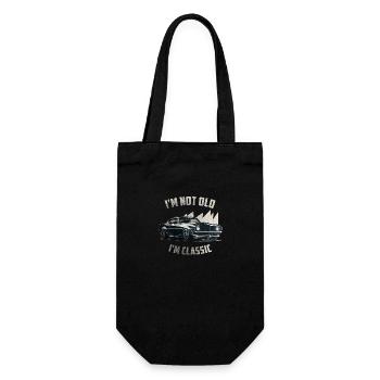 Im not Old Im classic funny vintage Muscle Car - Geschenkbeutel für Flaschen - Schwarz - Vorne