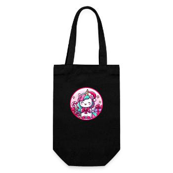 Christmas Uncorn - Gift Bag for Bottles - black - Front