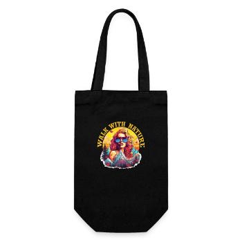 Promenade avec la nature Cadeau pour les enfants du village vagabond - Sac à bouteille - noir - Devant