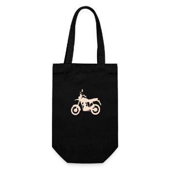 Motorcycle Motorcyclist Motorcross Motorcycle Fan - Gift Bag for Bottles - black - Front