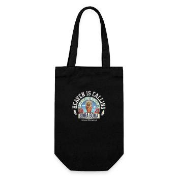Den Winter verbringe ich in BORA BORA - Geschenkbeutel für Flaschen - Schwarz - Vorne