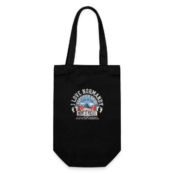 I love Normandy and Mt St Michel - Gift Bag for Bottles - black - Front