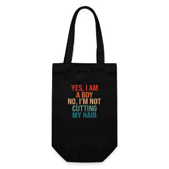 Oui, je suis un garçon, non, je ne me coupe pas les cheveux - Sac à bouteille - noir - Devant