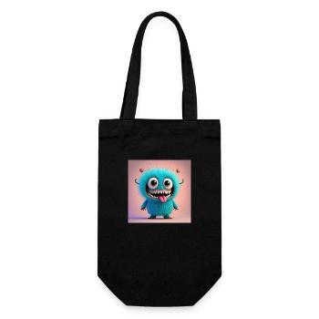 Happy Halloween cute monster scary funny spooky - Gift Bag for Bottles - black - Front
