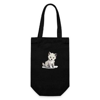 Aki the Baby Wolf - Gift Bag for Bottles - black - Front