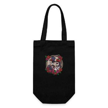 Sugar Skull Squelette Couple - Sac à bouteille - noir - Devant