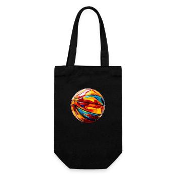 colorful basketball - Gift Bag for Bottles - black - Front