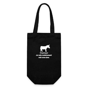 C'est bon, je vais maintenant voir mon âne - Sac à bouteille - noir - Devant