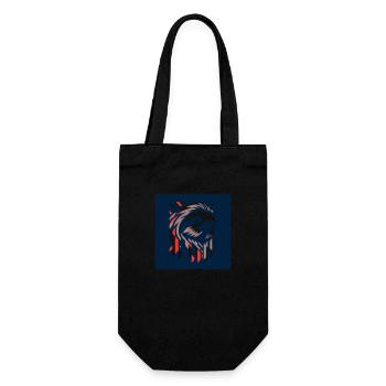 Graphic design of a sloth - Gift Bag for Bottles - black - Front