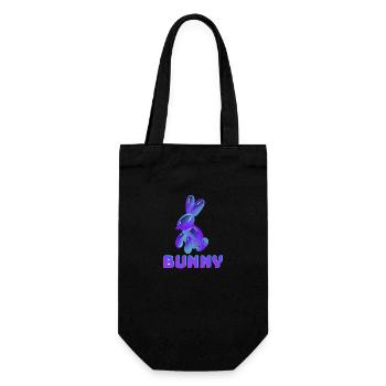 Purple Bunny - Gift Bag for Bottles - black - Front