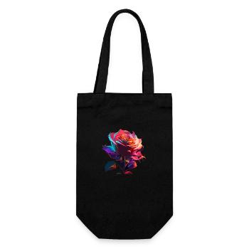 Rose - Gift Bag for Bottles - black - Front