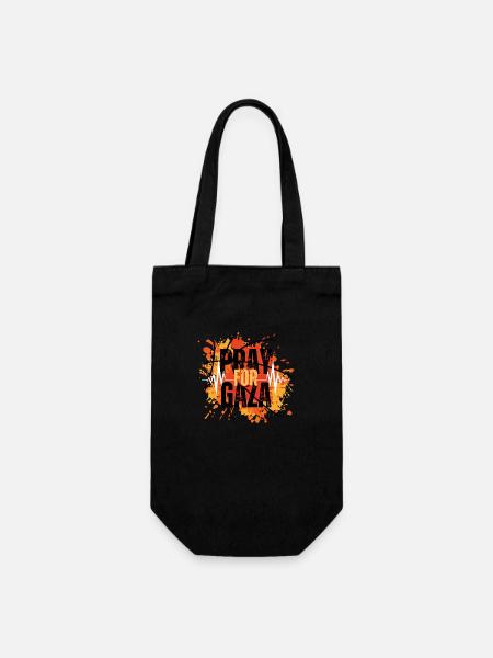 Pray for Gaza (Palestine) - Gift Bag for Bottles - black