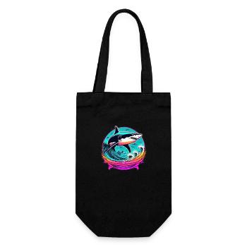 requin - Sac à bouteille - noir - Devant