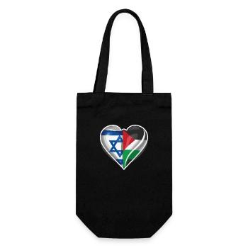 Peace - Israel and Palestine united - Gift Bag for Bottles - black - Front